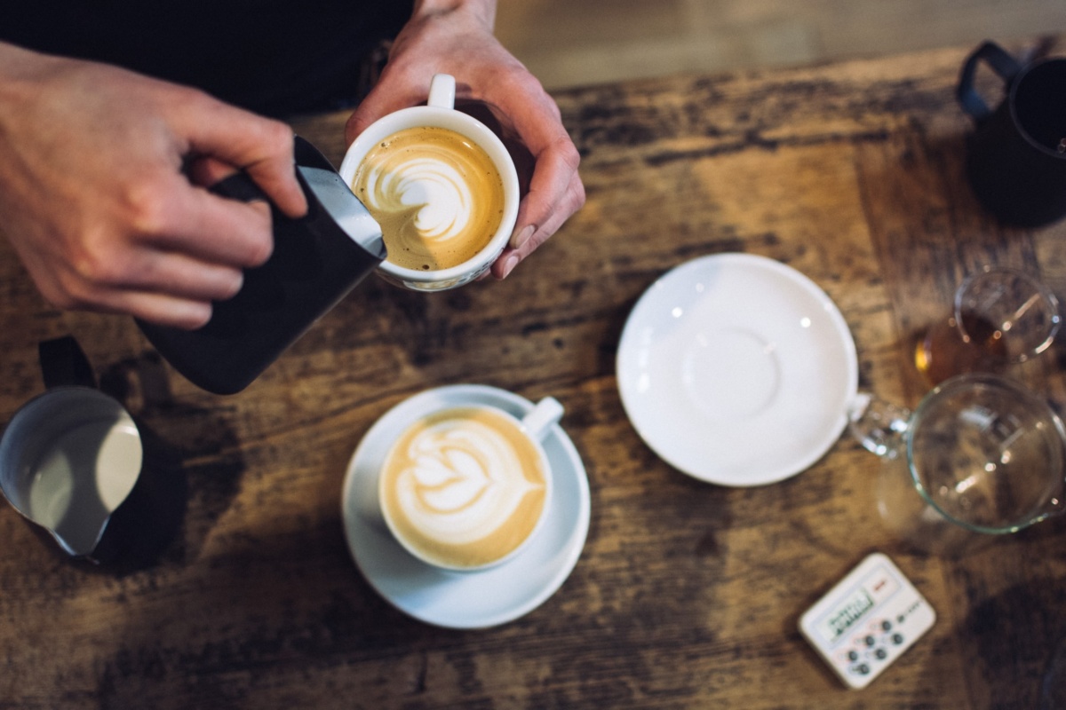 Barista preparing cappuccino