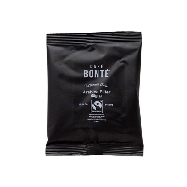 Arabica Filter Fairtrade 50g Cafe Bonte Shot - Front