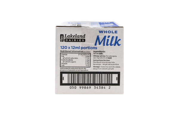 Whole Milk Portions Case Side 1 Image