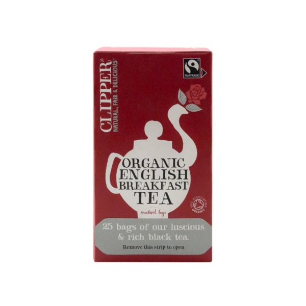 English Breakfast 25 Bag Clipper Tea - Front