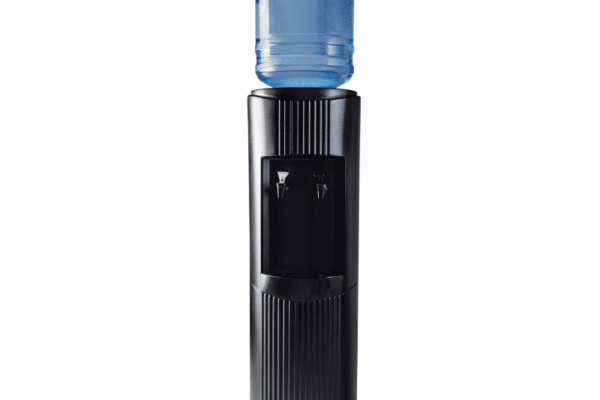 Glacier Bottle-Fed Freestanding Water Cooler Black front view