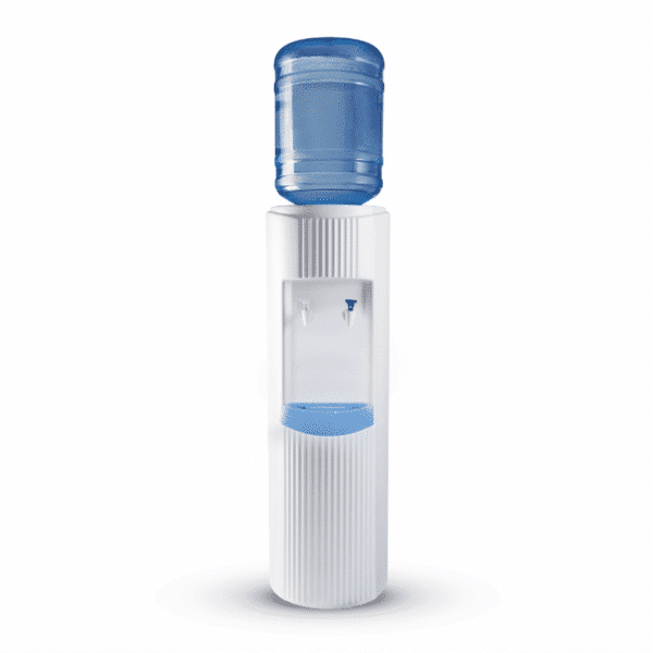 Glacier Bottle-Fed Freestanding Water Cooler White front view