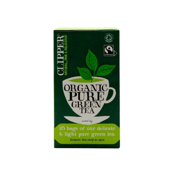 Green 25 Bag Clipper Tea Front Shot