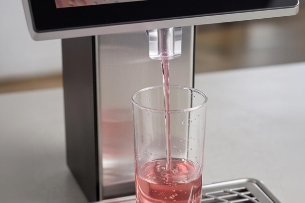 juiceTouch Machine - Dispensing cranberry flavoured water