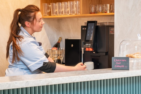 Lace Hill Care Home kitchen with Liquidline machine