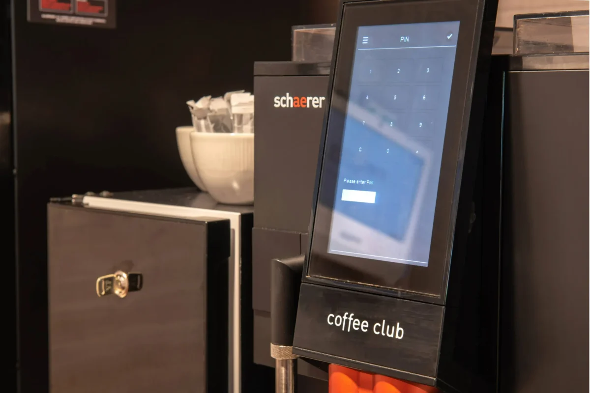 Coffee machine touch screen