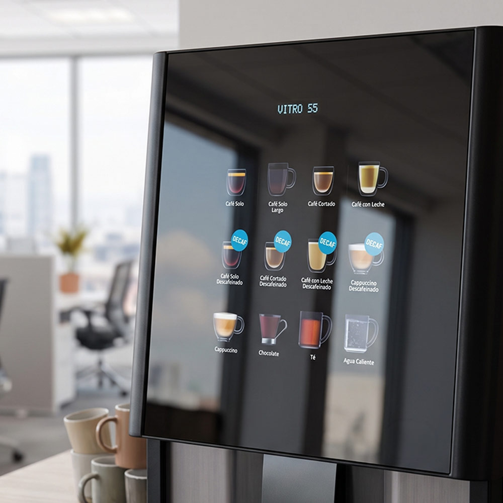 Vitro S5 Powdered Milk Machine - drinks screen
