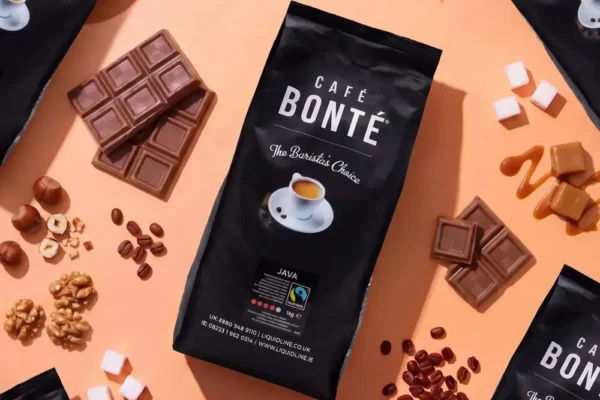 Café Bonté Fairtrade Java coffee beans bag with flavour notes of milk chocolate, nut and caramel