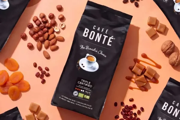 Café Bonté Triple Certified coffee beans bag with flavour notes of nuts, fruit and caramel