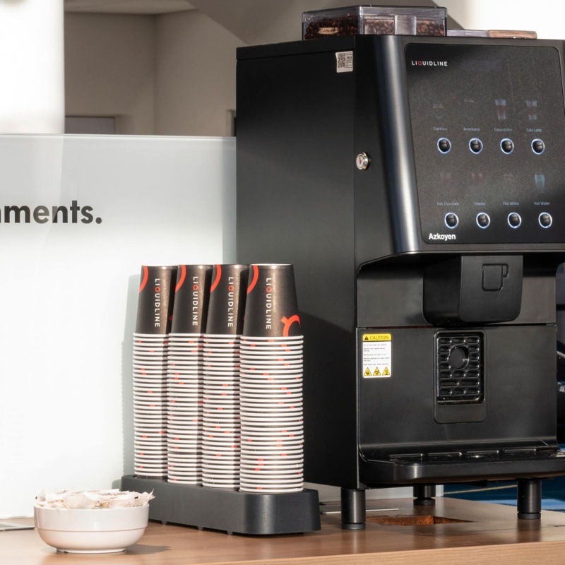 Coffee machine in refreshment area