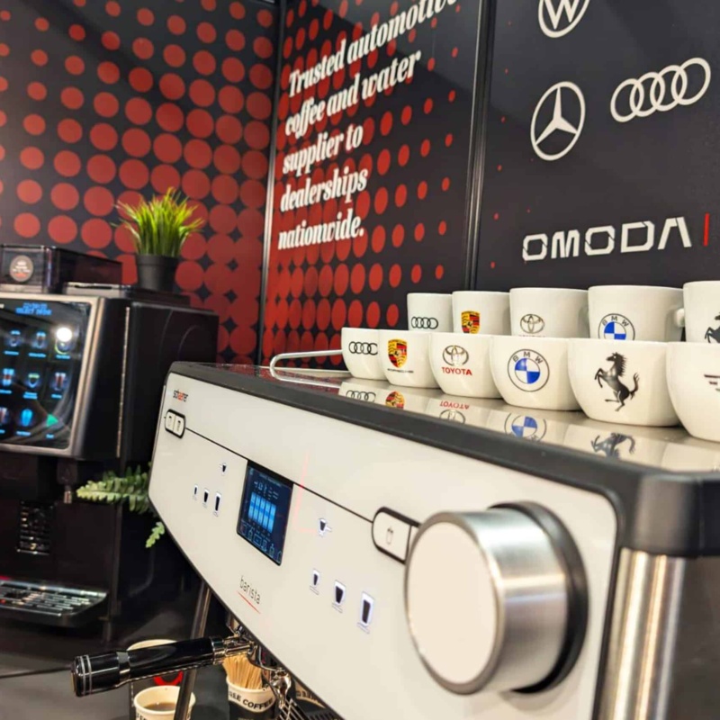 Liquidline exhibition stand with demo machines