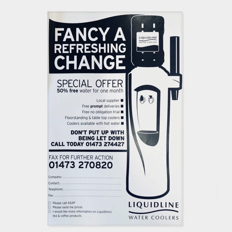 Liquidline Water Cooler historic poster