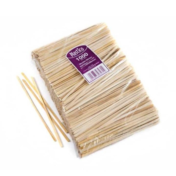 1000x wooden stirrers