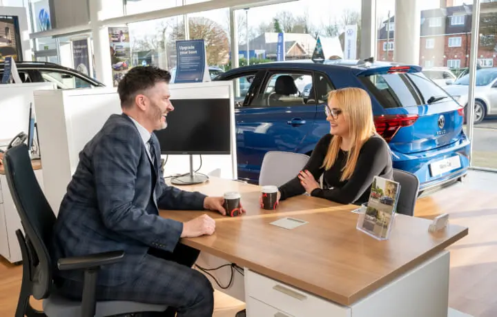 Liquidline coffee in car showroom
