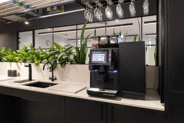 Touch screen coffee machine in MCS