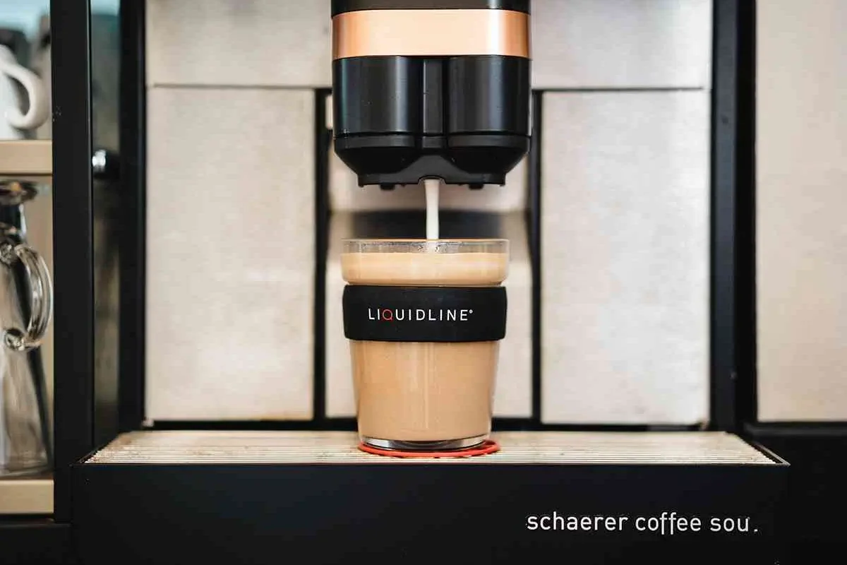 Liquidline coffee cup being filled