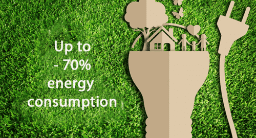 up to 70% less energy consumption image