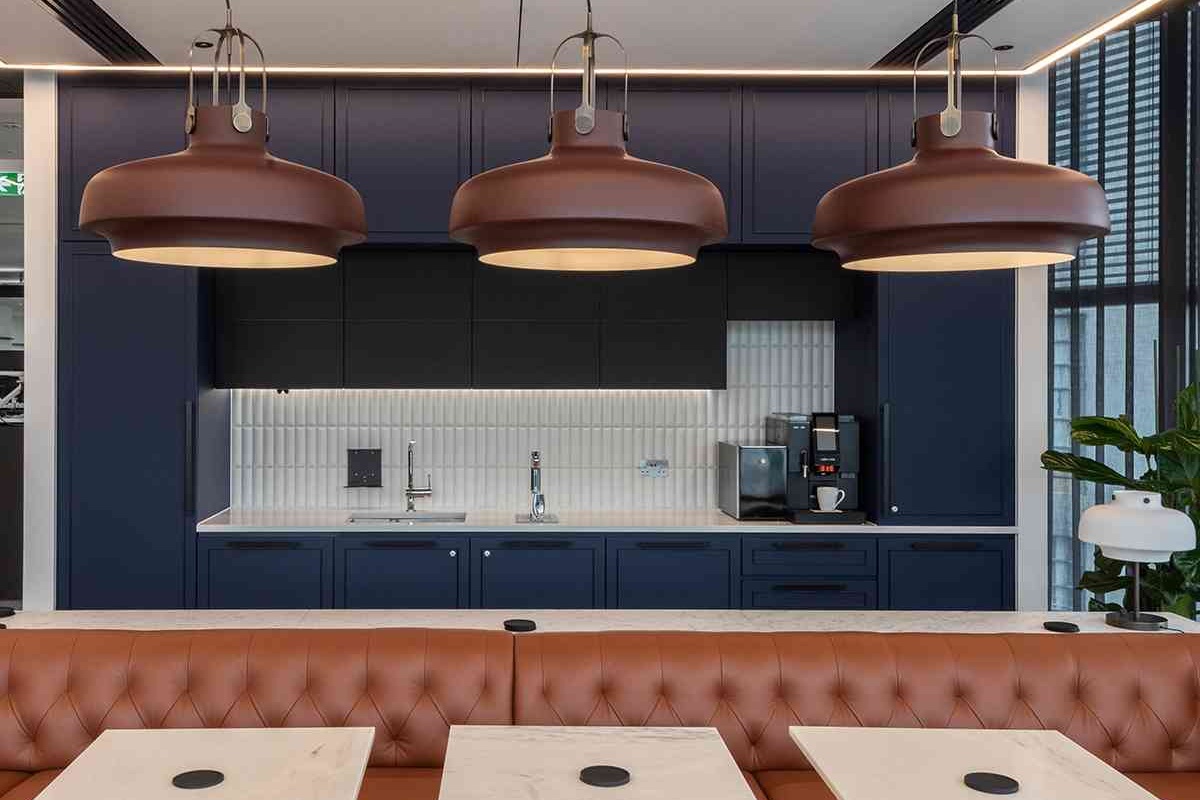 inside 22 bishopsgate kitchen area with liquidline machine