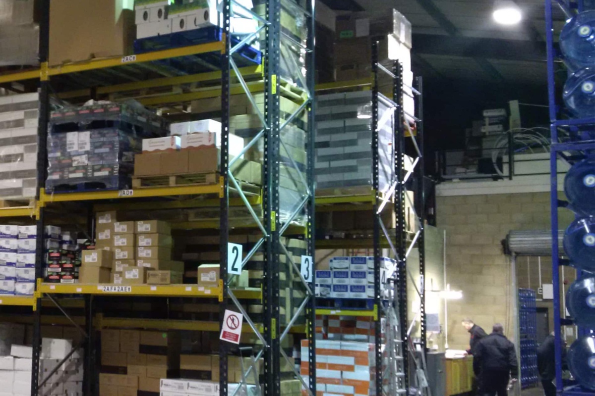 Liquidline warehouse racking