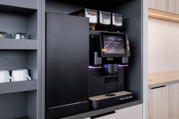 Schaerer coffee machine in work place kitchen