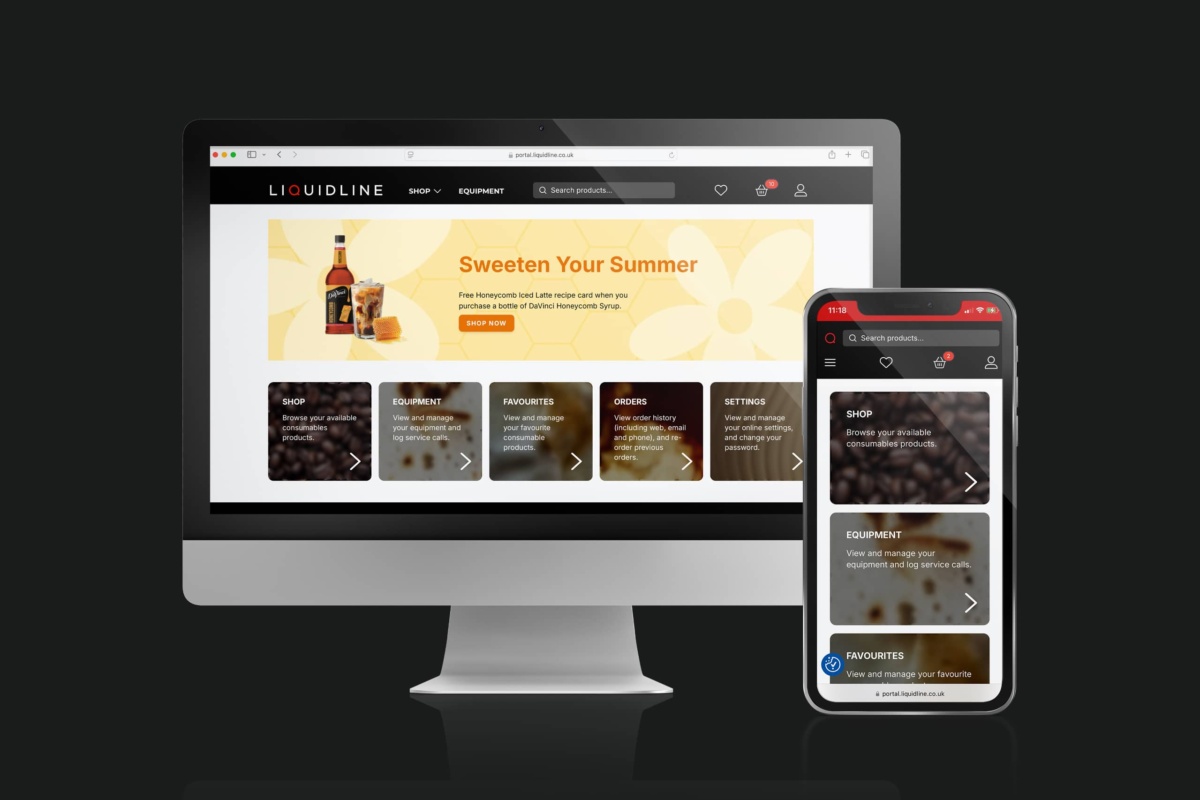 Image of desktop and mobile screens showing My Account homepage