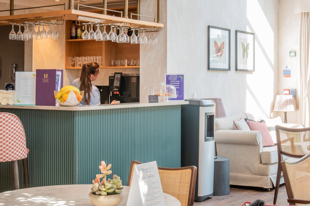 Liquidline coffee machine in Lace Hill care home