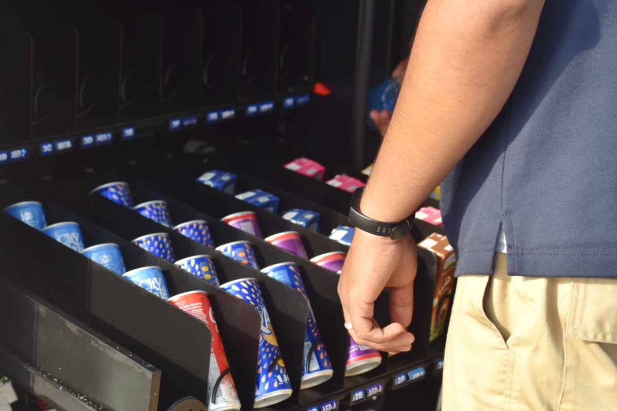 Healthcare vending machine being loaded