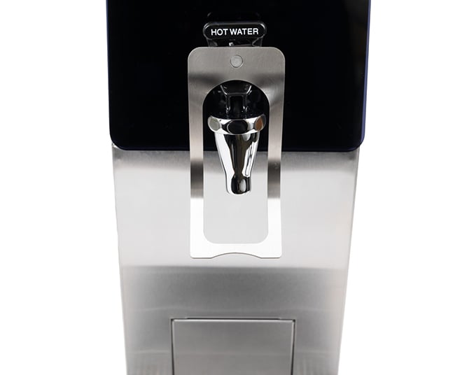 Marco MT8 Water Boiler showing the hot water label and spout