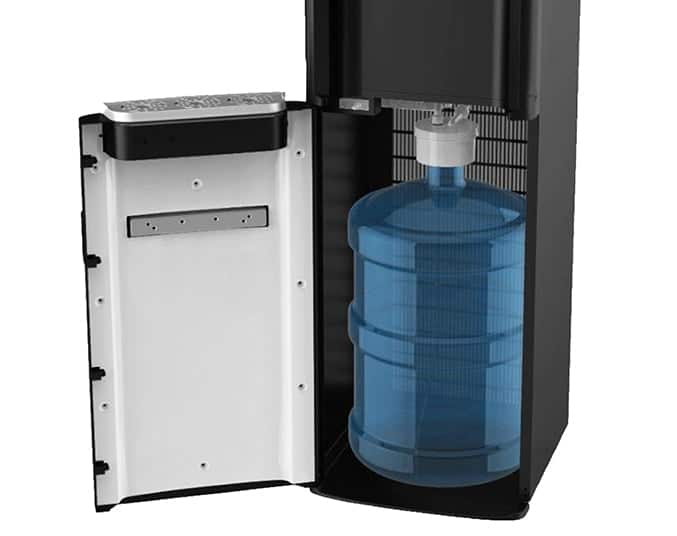 Oasis Mirage Floorstanding Bottle Water Cooler showcasing the water bottle being on the floor