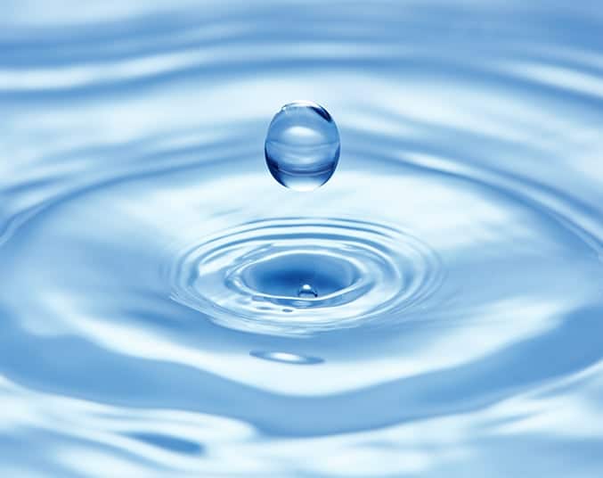 water droplet into a larger unit of water