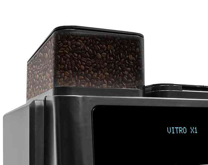 Vitro X1 - Powdered Milk showing the bean hopper