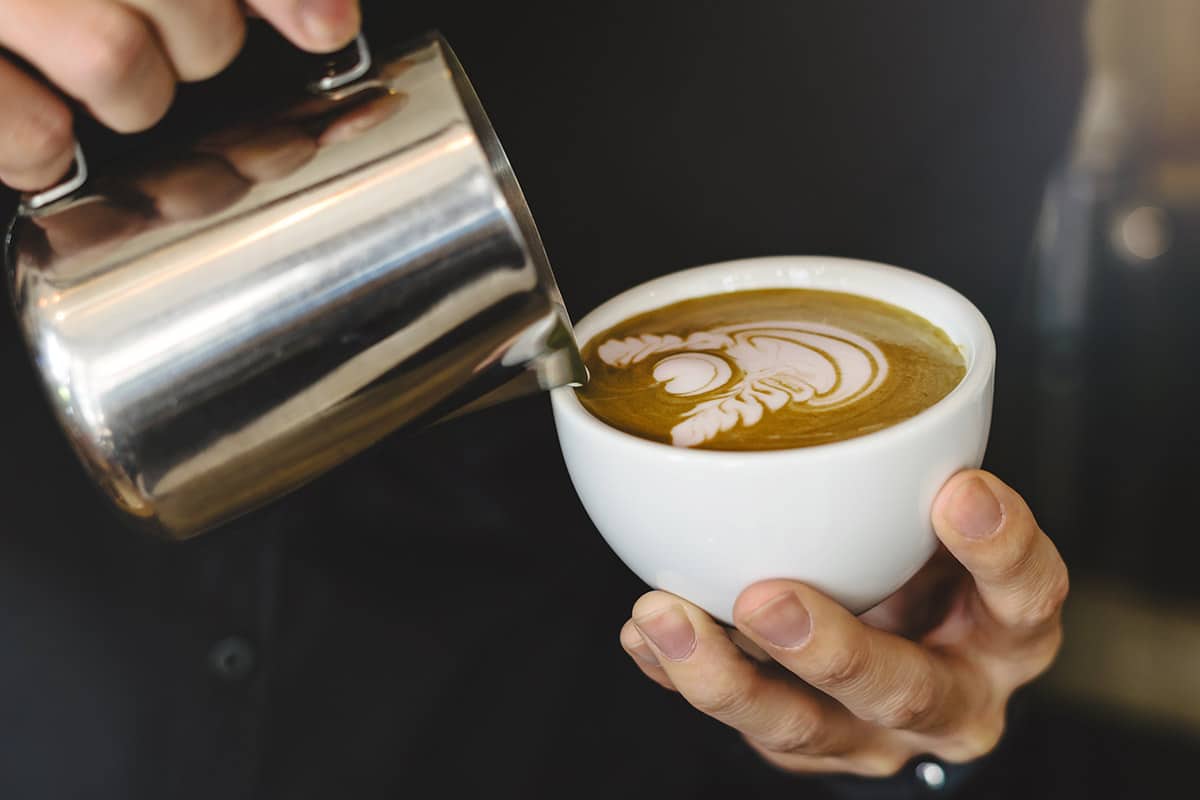 image of a cup of coffee with latte art