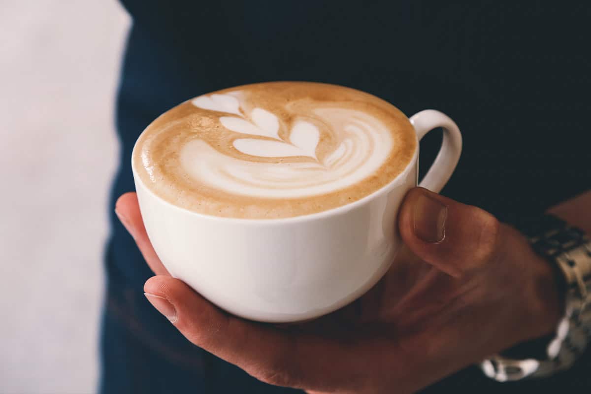 image of a cup of coffee with latte art