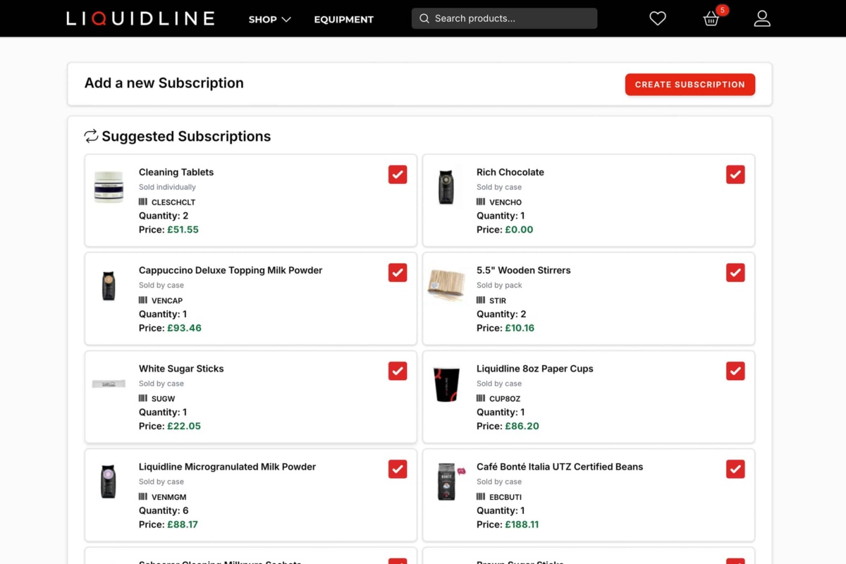 my account portal subscriptions page