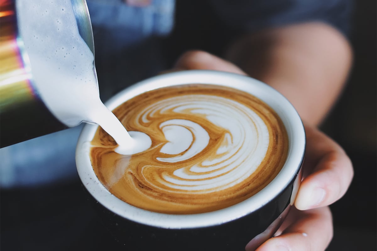 image of a cup of coffee with latte art