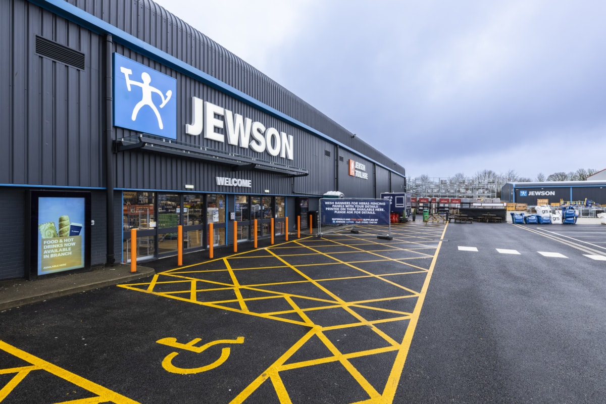 exterior of Jewson warehouse shop