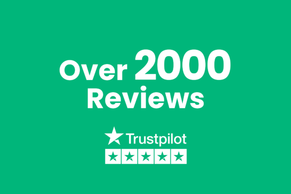 over 2000 reviews on trust pilot