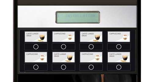 cafetouch 7 buttons and digital display