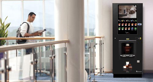 Sigma cafe vending machine in hallway