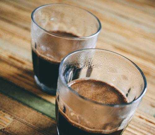 Dark coffee cocktail
