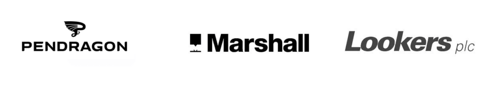 dealer-banner Pendragon, Marshall and Lookers dealership logos