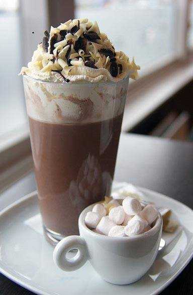 easter egg mocha with marshmallows