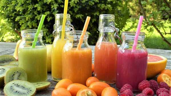 kiwi orange and raspberry juice