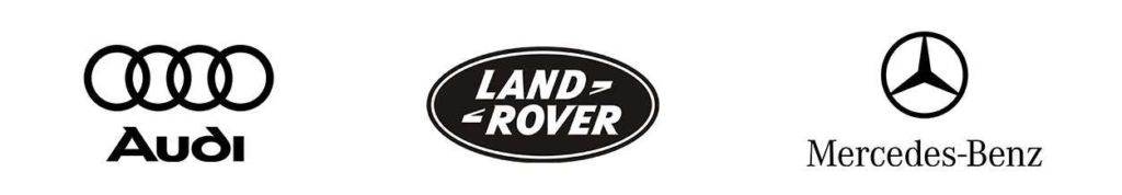 audi, land rover and mercedes benz logo