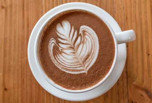 mocha with coffee art