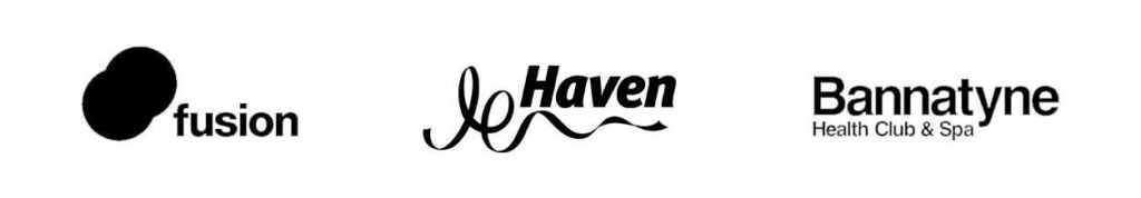Fusion, Haven and Bannatyne logos