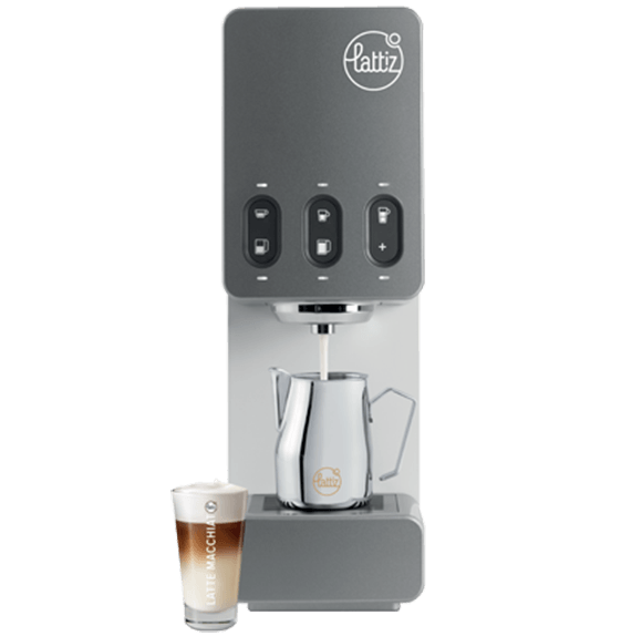 Lattiz-machine-milk-frothing Lattiz milk machine in use