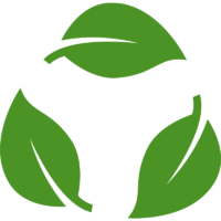 clipper logo with three leaves in green