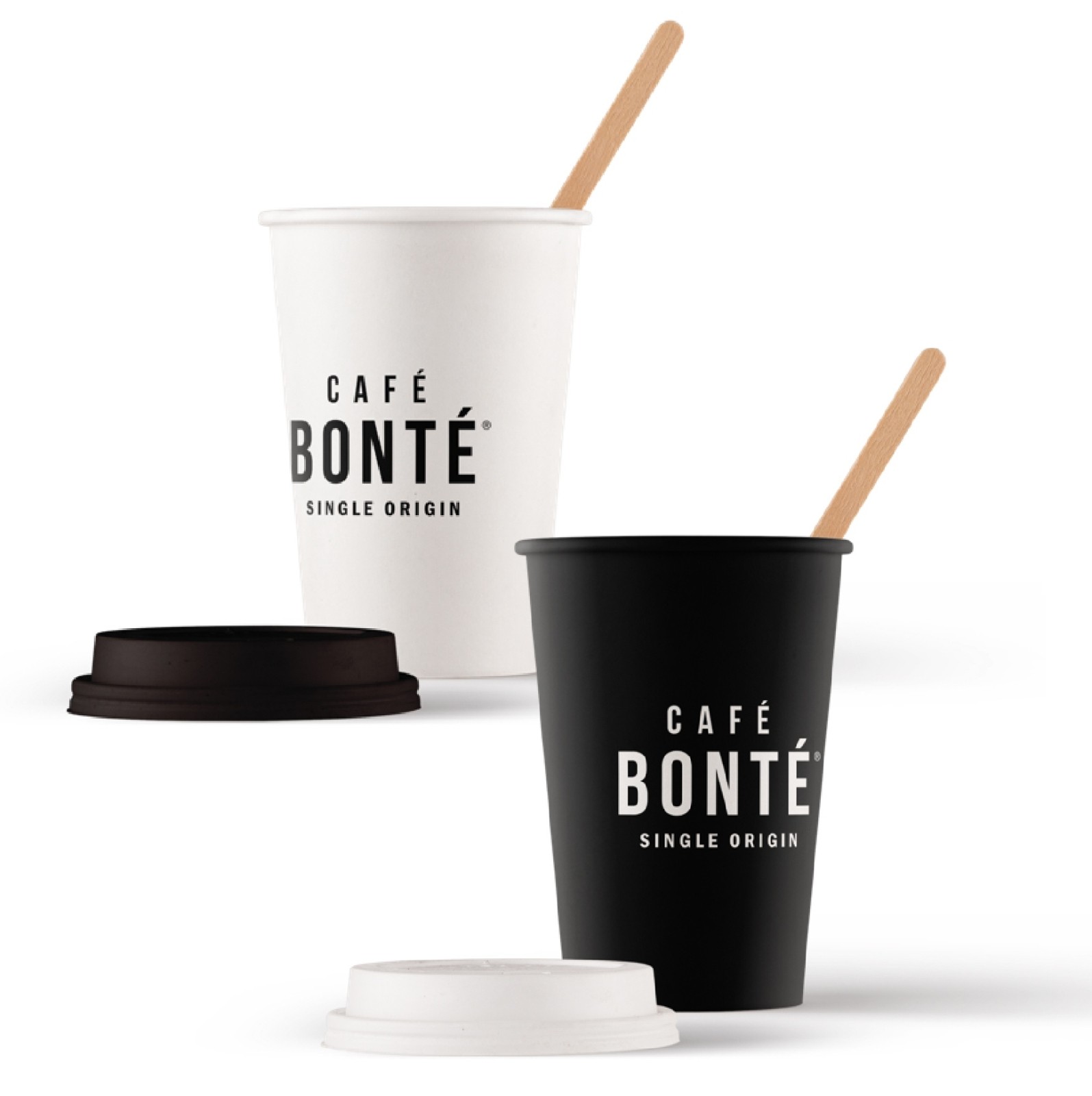 cb_cups-01 Cafe Bonte black and white takeout cups