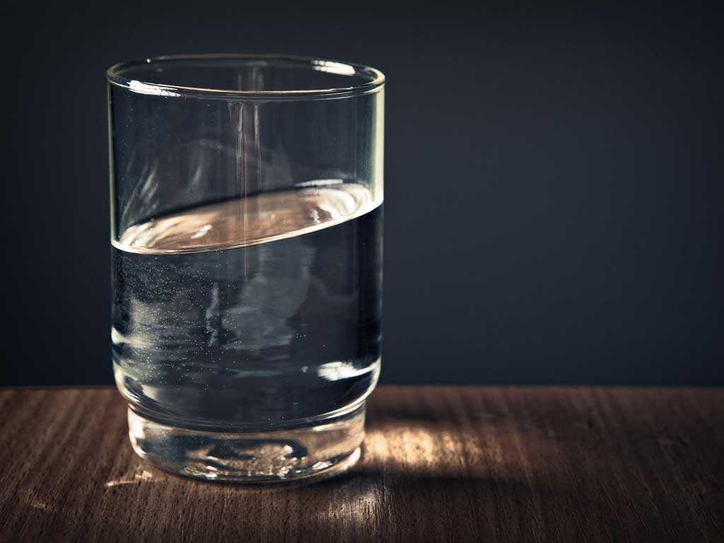 glass of water filled